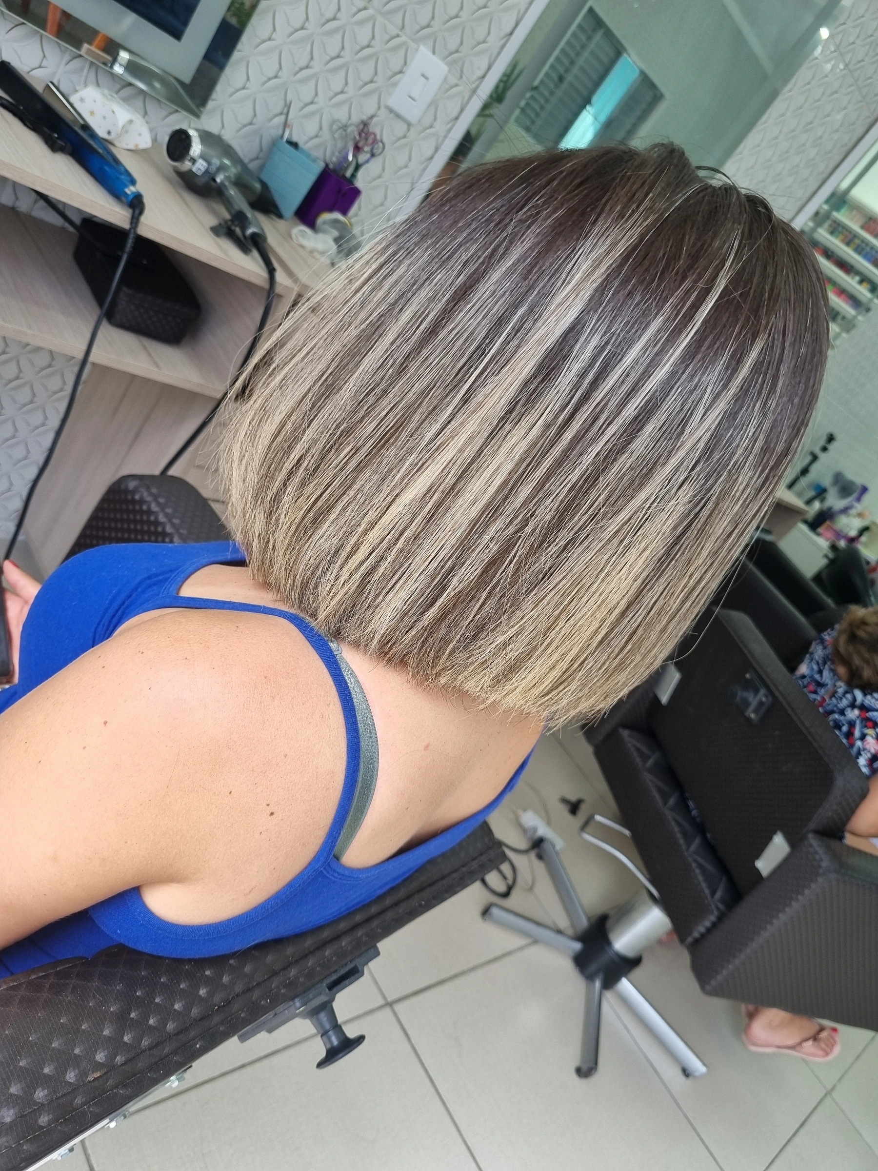 Mechas realizadas por Gláucia